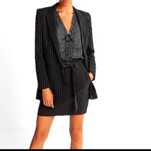 Express Penstriped boyfriend blazer